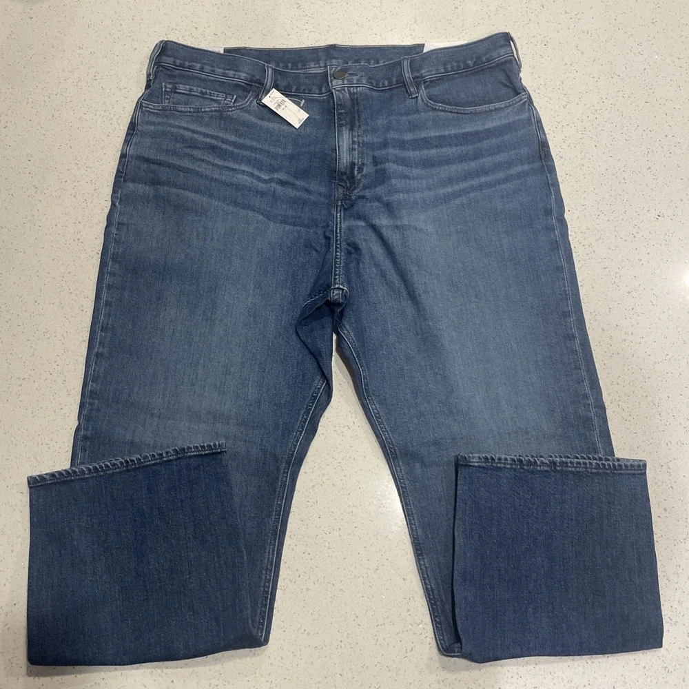 Banana Republic denim jeans straight fit mid rise blue mens 42 x 32 NWT